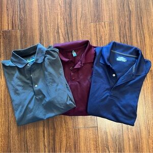 Men's Polo Shirt Set - Blue, Burgundy, Gray